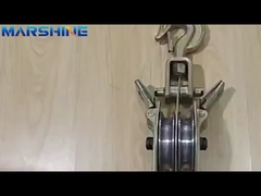 दोनों तरफ से खोलने 50kn क्षमता तार रस्सी दो गुच्छे के साथ पुली ब्लॉक